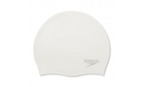 2024 SPEEDO SILICONE CAP ADULTS WHITE/SILVER