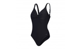 SPEEDO LADIES COSTUME SOLID CROSS KNOT BLACK