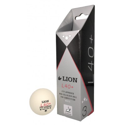 TABLE TENNIS BALLS LION 3* ITTF APPROVED (3 BALL PACK)