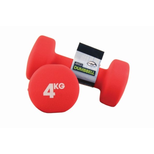 FITNESS MAD NEOPRENE DUMBBELLS 4.00 KG - RED