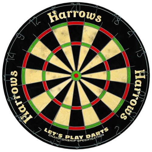 HARROWS DARTBOARD LETS PLAY GAME SET