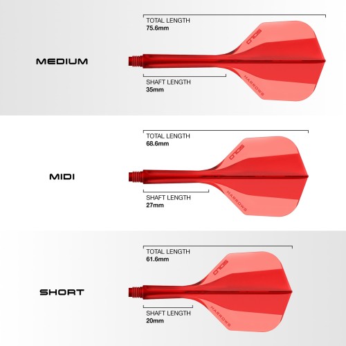 HARROWS SOLO FLIGHT AND SHAFT MEDIUM 6 -RED