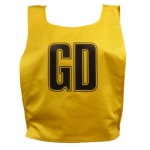 ZZ LETTERED NETBALL BIBS MEDIUM AMBER/BLACK ZZ LETTERED NETBALL BIBS MEDIUM AMBER/BLACK