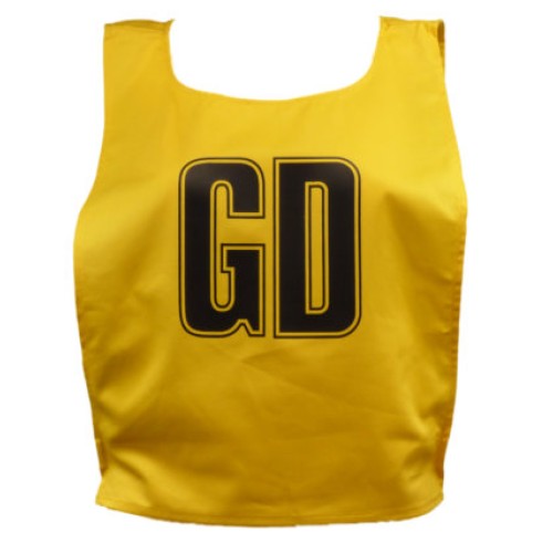 ZZ LETTERED NETBALL BIBS MEDIUM AMBER/BLACK
