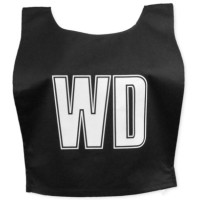 ZZ LETTERED NETBALL BIBS MEDIUM BLACK/WHITE