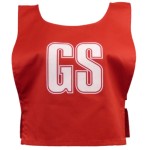 ZZ LETTERED NETBALL BIBS MEDIUM RED/WHITE ZZ LETTERED NETBALL BIBS MEDIUM RED/WHITE