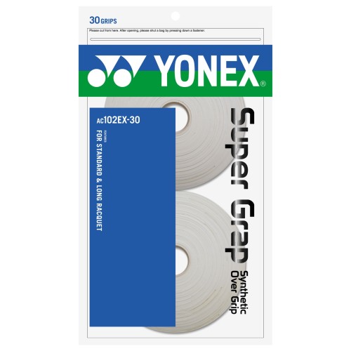 YONEX WET SUPER GRAP X30 GRIPS- WHITE YONEX WET SUPER GRAP X30 GRIPS- WHITE